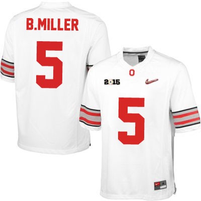 Ohio State Buckeyes Men's Braxton Miller #5 White Authentic Nike Diamond Quest Champion College NCAA Stitched Football Jersey YZ19T87SA